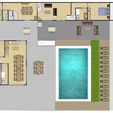 Βίλα Sleeps 10 Pool Air Con Wifi *